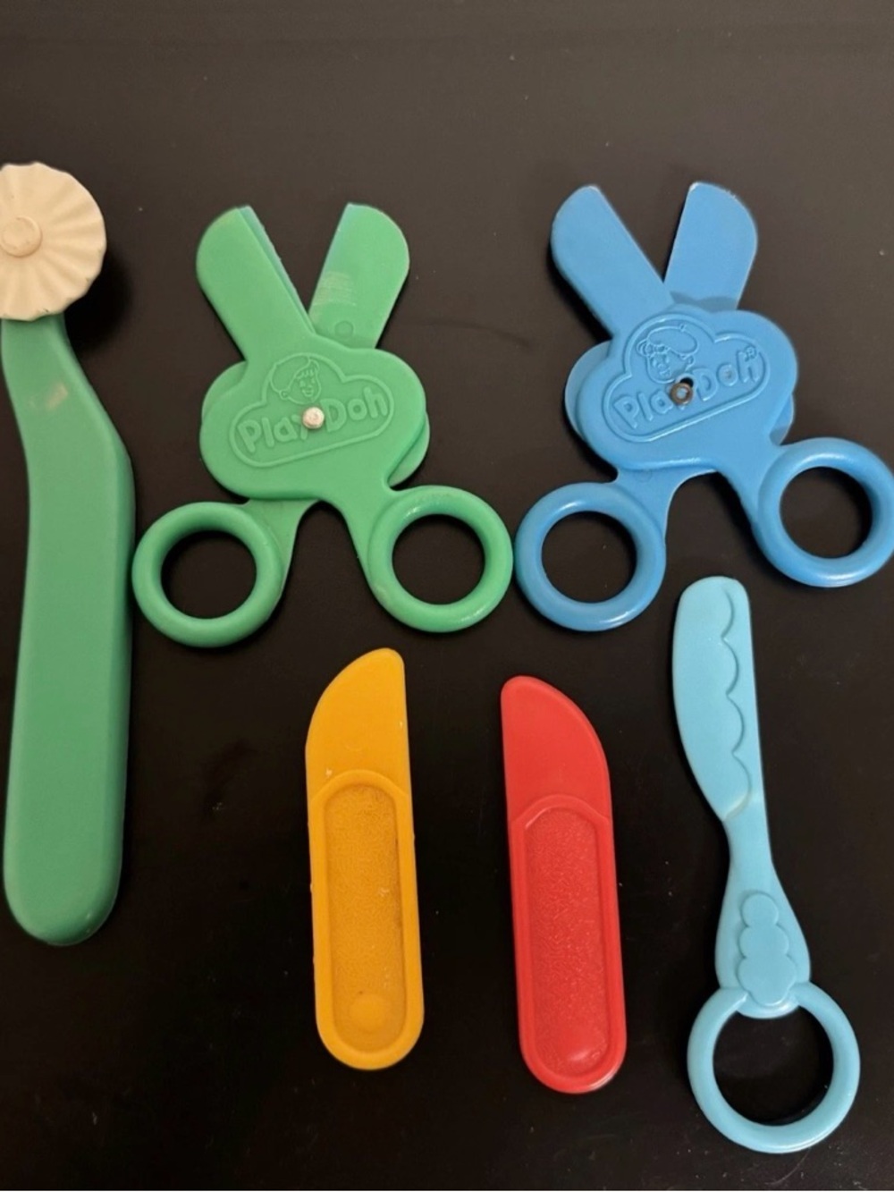 Play-Doh Toy Scissors & Play Tools Set - Green & Blue Set of 6